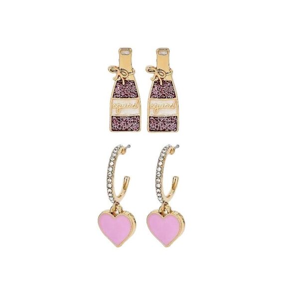SUGARFIX By BaubleBar Yes Way Rose 2 Pair Statement Earrings Set - Picture 1 of 6